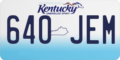 KY license plate 640JEM