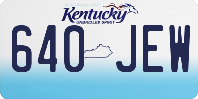 KY license plate 640JEW