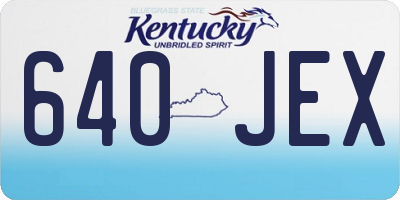 KY license plate 640JEX
