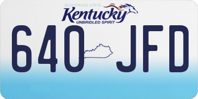 KY license plate 640JFD