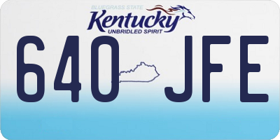 KY license plate 640JFE