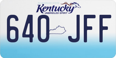 KY license plate 640JFF