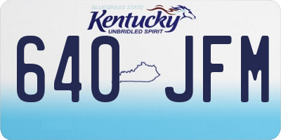 KY license plate 640JFM