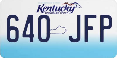 KY license plate 640JFP