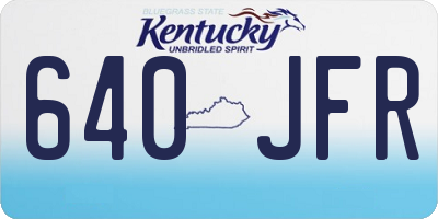 KY license plate 640JFR