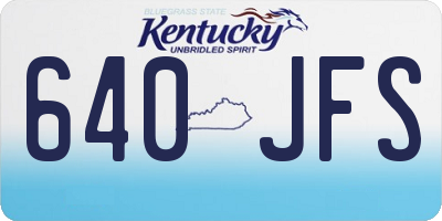KY license plate 640JFS