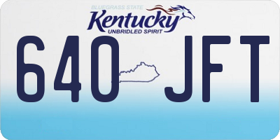 KY license plate 640JFT