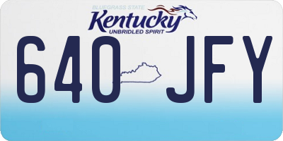 KY license plate 640JFY