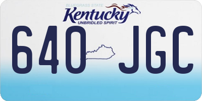 KY license plate 640JGC