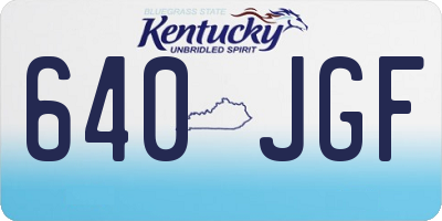 KY license plate 640JGF