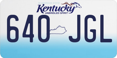 KY license plate 640JGL