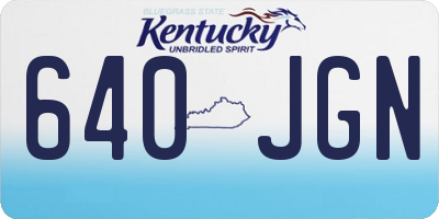 KY license plate 640JGN
