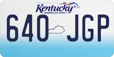 KY license plate 640JGP