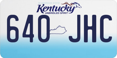 KY license plate 640JHC