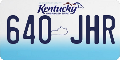 KY license plate 640JHR