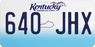KY license plate 640JHX