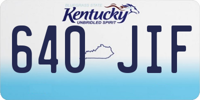 KY license plate 640JIF