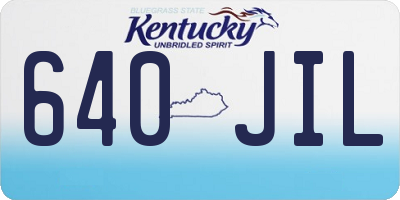 KY license plate 640JIL