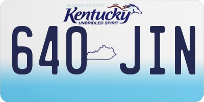 KY license plate 640JIN