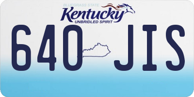 KY license plate 640JIS