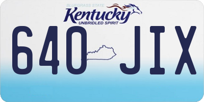KY license plate 640JIX