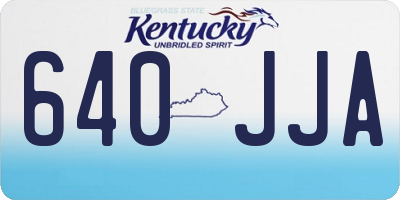 KY license plate 640JJA
