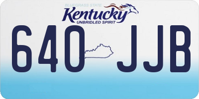 KY license plate 640JJB