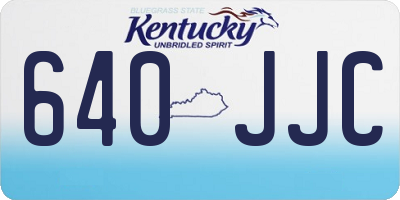 KY license plate 640JJC