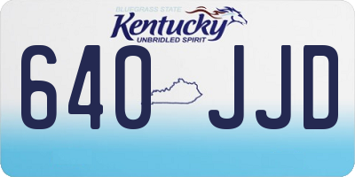 KY license plate 640JJD