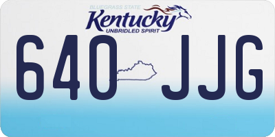KY license plate 640JJG