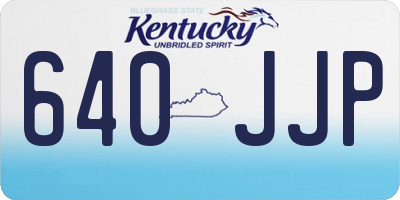 KY license plate 640JJP
