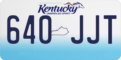 KY license plate 640JJT