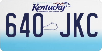 KY license plate 640JKC