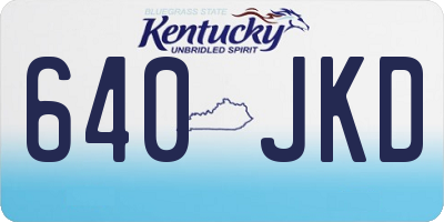 KY license plate 640JKD