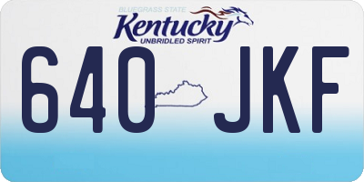 KY license plate 640JKF