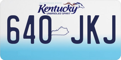 KY license plate 640JKJ