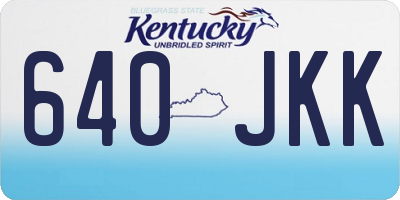 KY license plate 640JKK