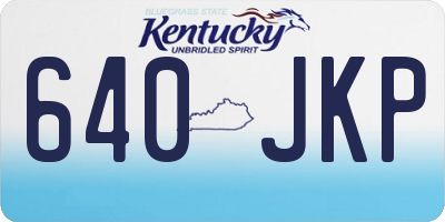 KY license plate 640JKP