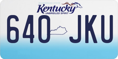 KY license plate 640JKU