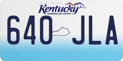 KY license plate 640JLA