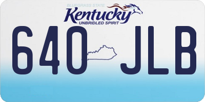 KY license plate 640JLB