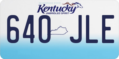KY license plate 640JLE