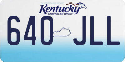 KY license plate 640JLL