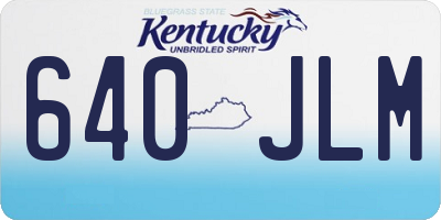 KY license plate 640JLM