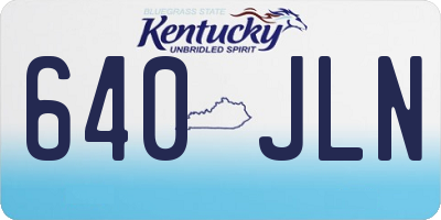 KY license plate 640JLN