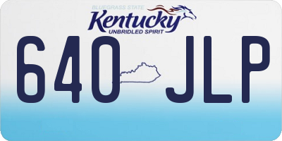KY license plate 640JLP