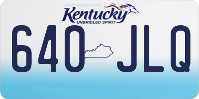 KY license plate 640JLQ
