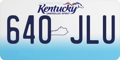 KY license plate 640JLU