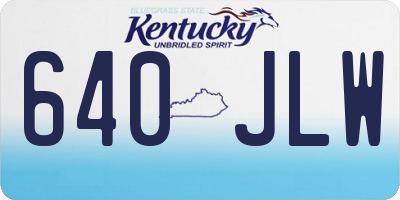 KY license plate 640JLW