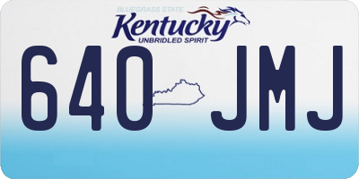 KY license plate 640JMJ